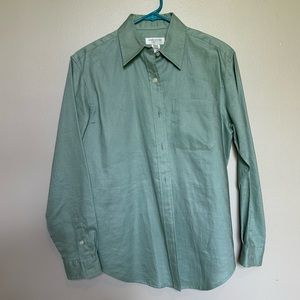 Linen button up Jones New York blouse shirt
